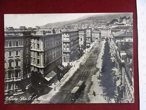 TRIESTE Via Giosue’ Carducci animata viaggiata anni 50 FG #7754
