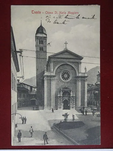 TRENTO Chiesa S. Maria Maggiore viaggiata anni 20 #4445