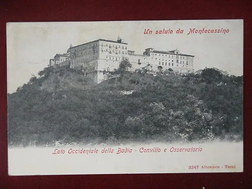 MONTECASSINO Badia Convitto e Osservatorio viaggiata “900 f/p #7974