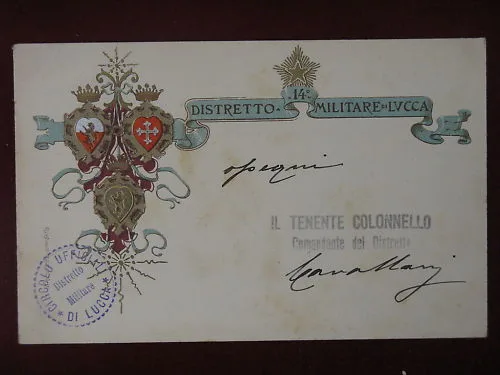LUCCA Distretto Militare illustrata non viaggiata “900 #7980