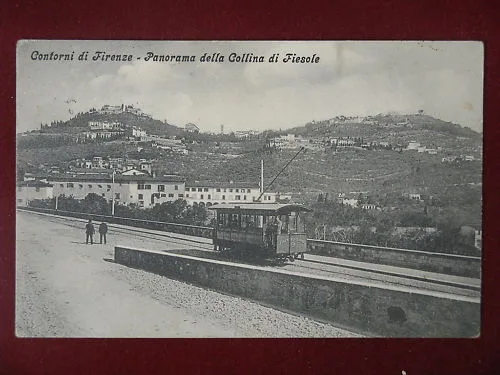 FIESOLE Panorama della Collina tram animata viaggiata “900 #7984