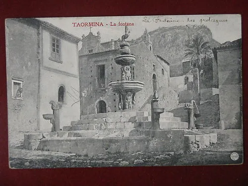 TAORMINA La Fontana non viaggiata anni 10 #7993