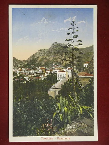 TAORMINA Panorama viaggiata anni 20 #7996