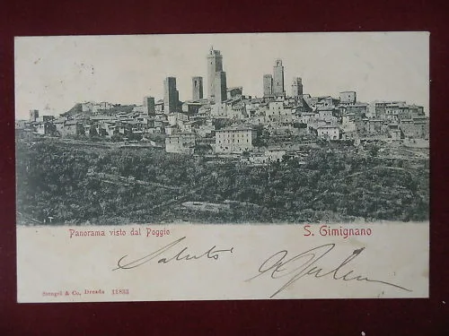 SAN GIMIGNANO Panorama dal Poggio viaggiata “900 #8089