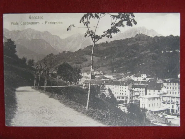 Recoaro Viale Castagnaro Panorama anni 10 viaggiata #11966