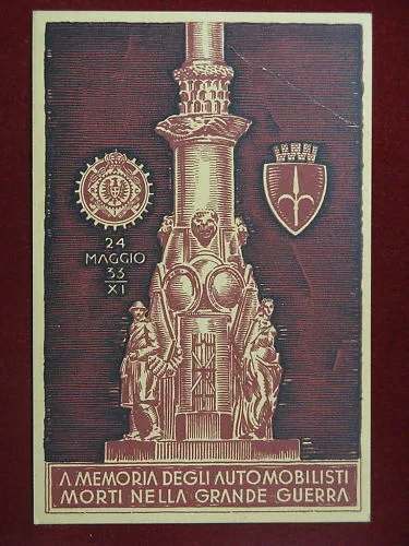 TRIESTE 1933 an° XI RADUNO nazionale R.A.C.I. illustrata viaggiata #8475