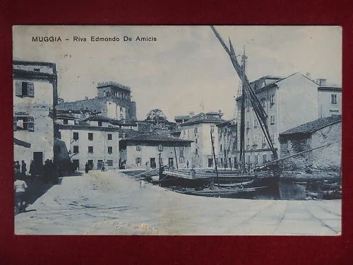 MUGGIA Riva De Amicis animata viaggiata anni 20 #8517