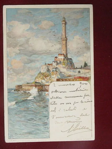 GENOVA illustrata Wielandt viaggiata 1900 #974