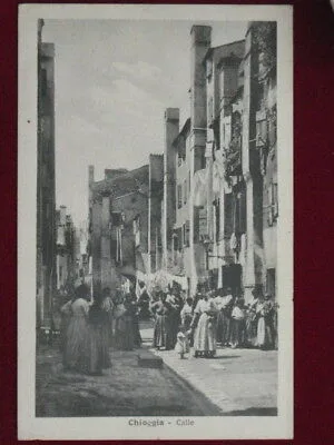 CHIOGGIA Calle viaggiata animata bella anni 10  f/p #2899