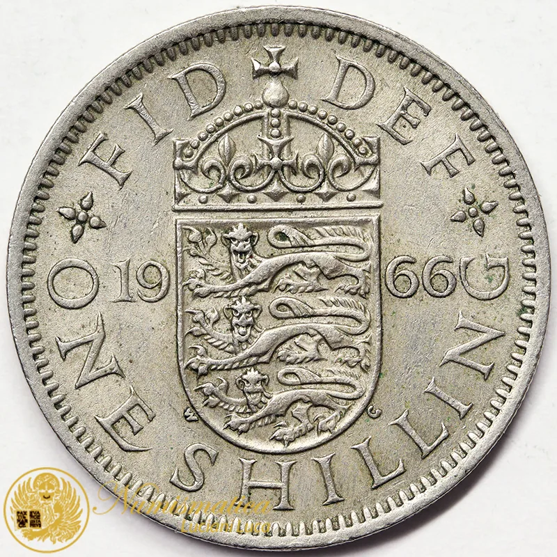 GRAN BRETAGNA 1 SHILLING 1966 Elisabetta II #6447