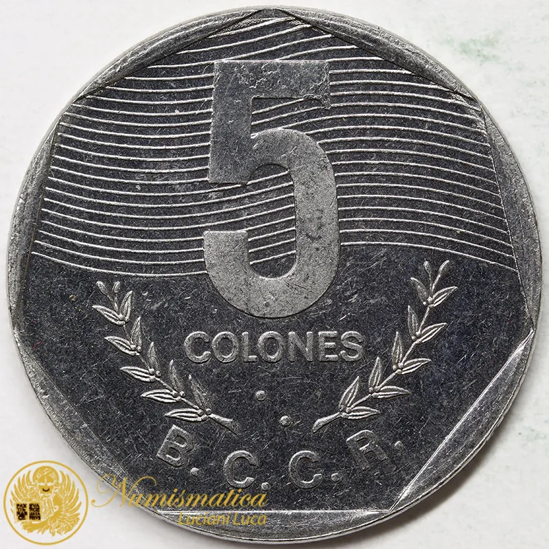 COSTARICA 5 Colones 1989 Fdc #6465