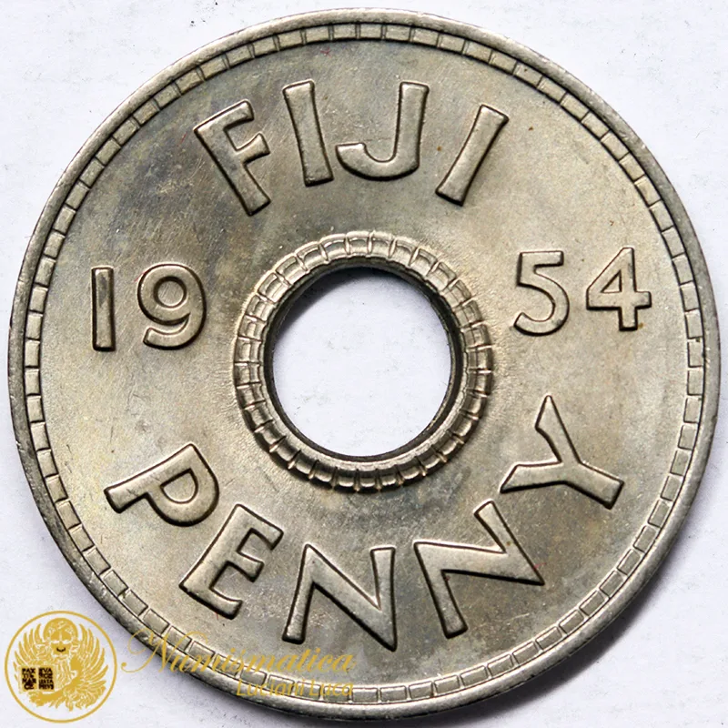 FIJI 1 Penny 1954 ELISABETTA II Fdc #6505