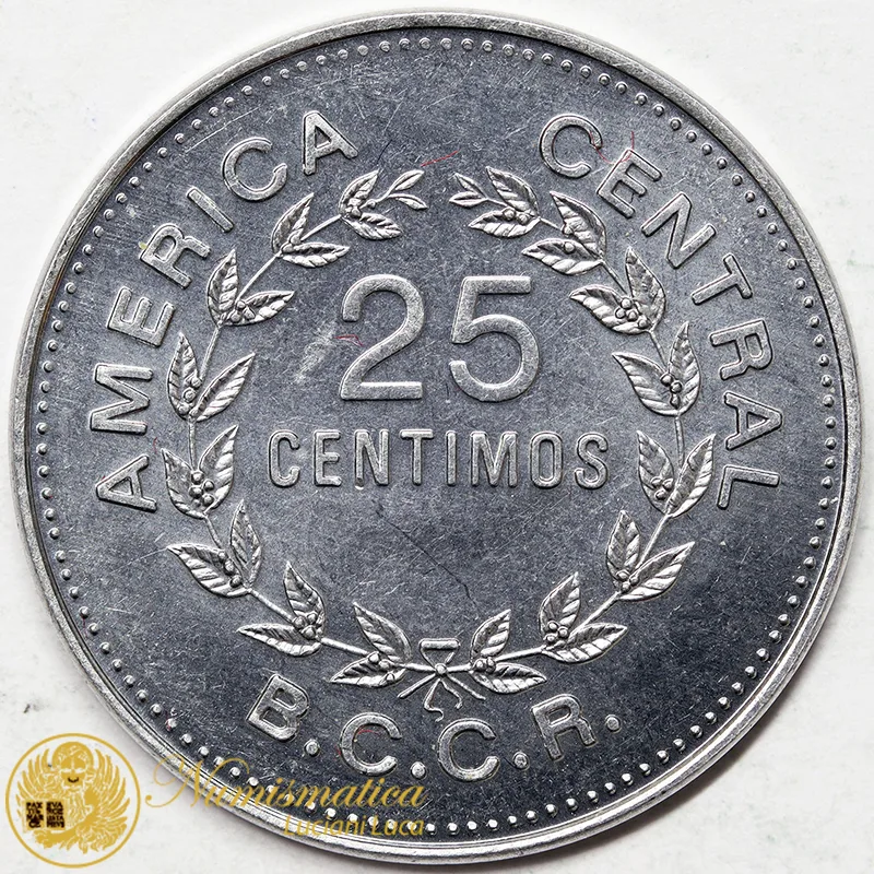 COSTARICA 25 Centimos 1982 alluminio Fdc #6537