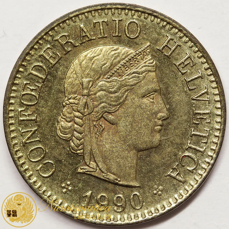 SVIZZERA 5 Rappen 1990 BB #6590