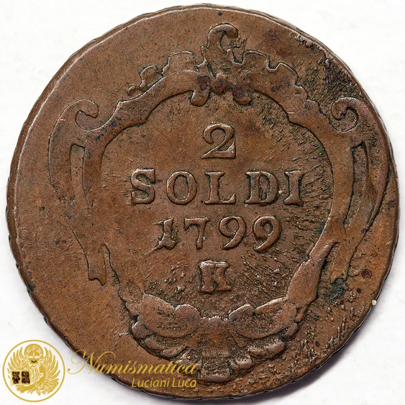 2 SOLDI 1799 K GORIZIA MB F #6721