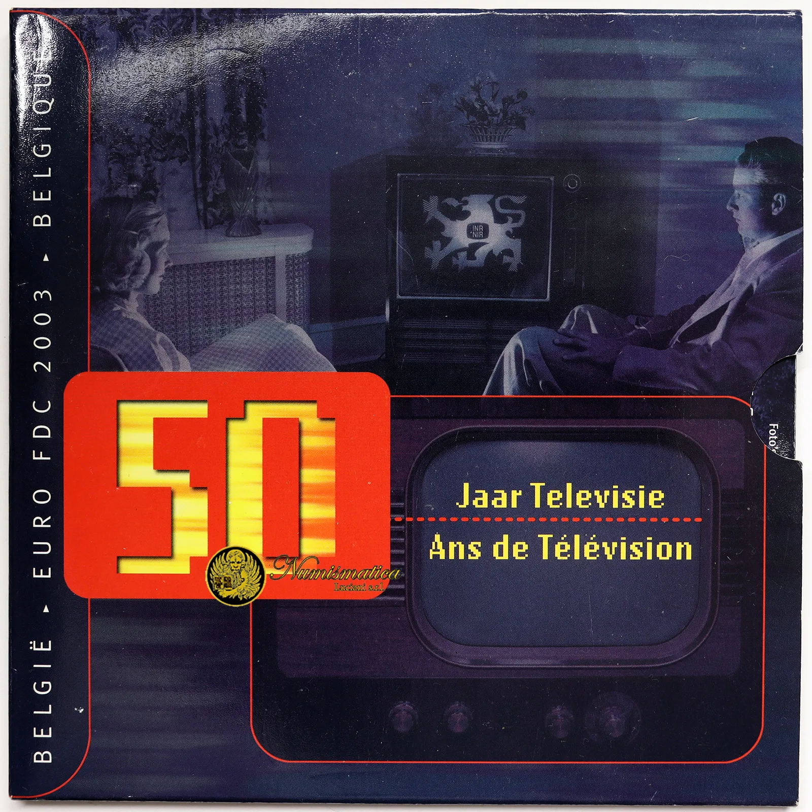 BELGIO Serie 2003 Euro 50 ANNI DI TELEVISIONE Fdc [50]
