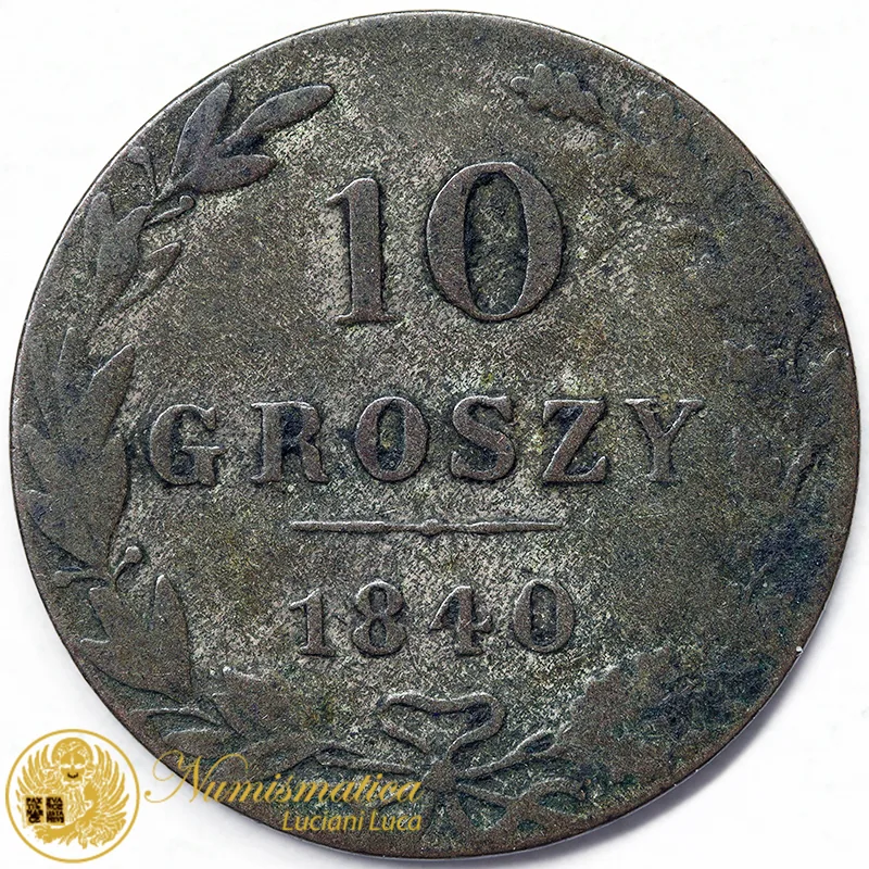 10 GROSSI 1840 POLONIA ARGENTO #6750