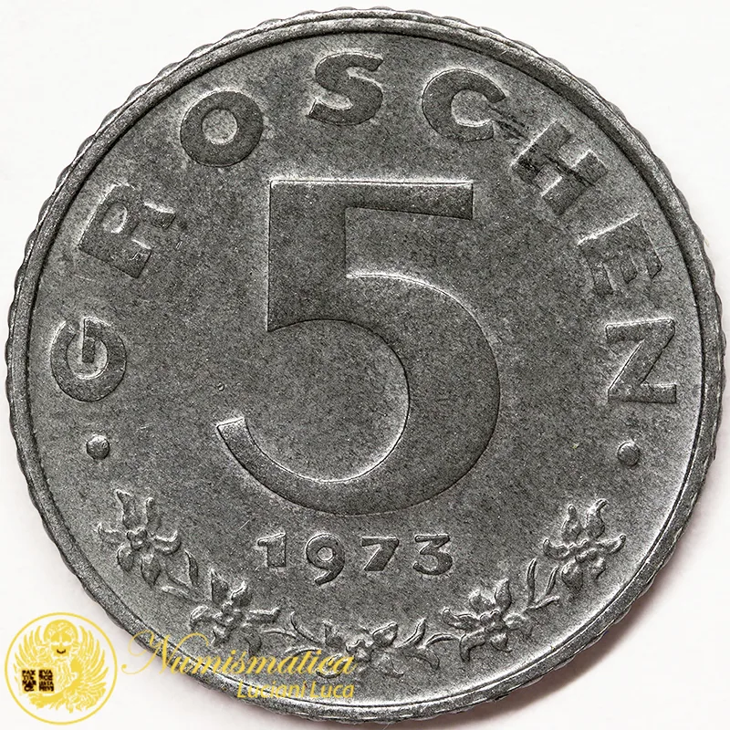 AUSTRIA 5 GROSHEN 1973 Fdc #3330