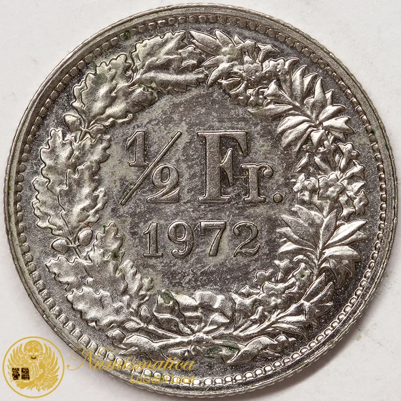 SVIZZERA 1/2 Franco 1972 nichel Spl #3406
