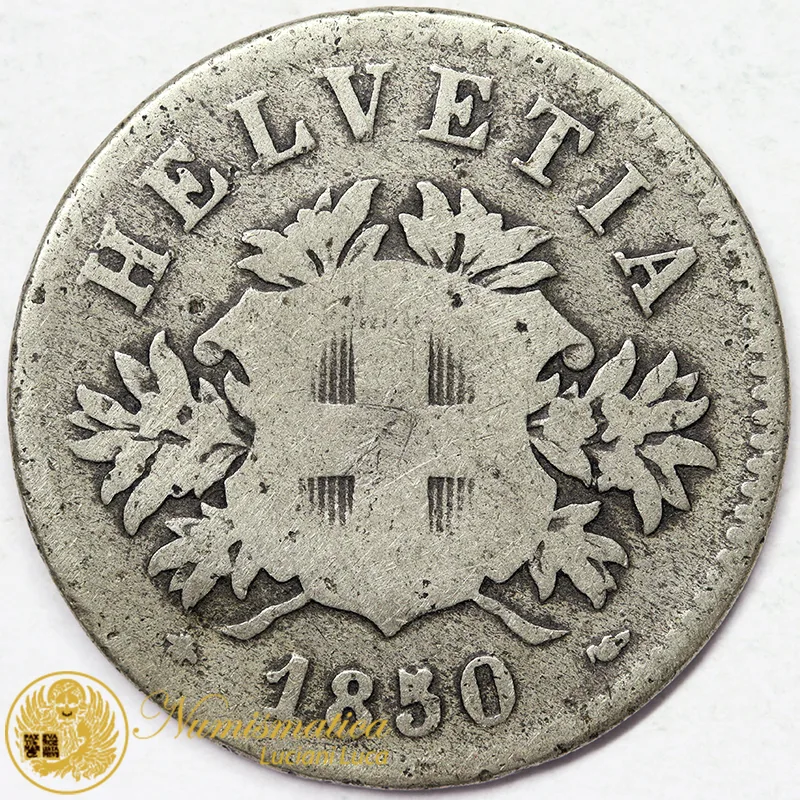 SVIZZERA 20 Rappen 1850 BB #7011
