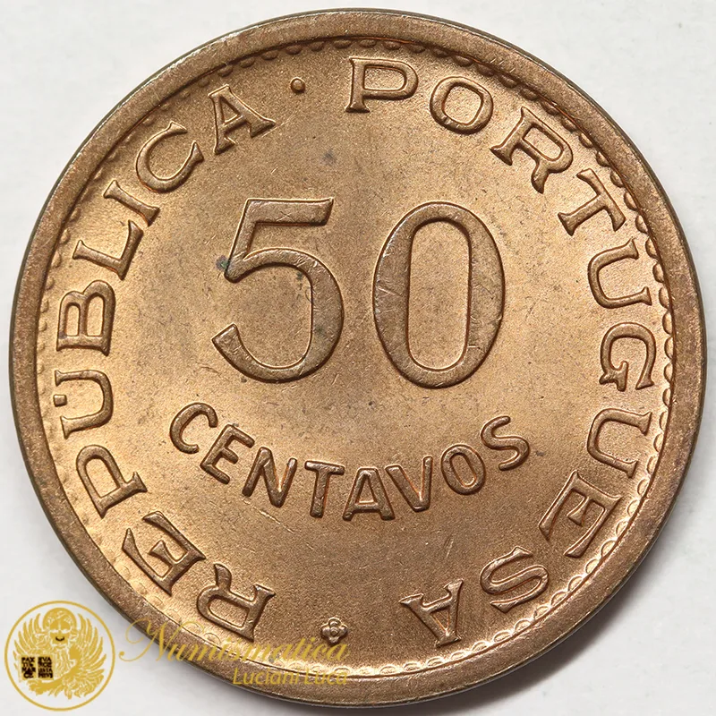TIMOR 50 Centavos 1970 Fdc rame rosso #7042