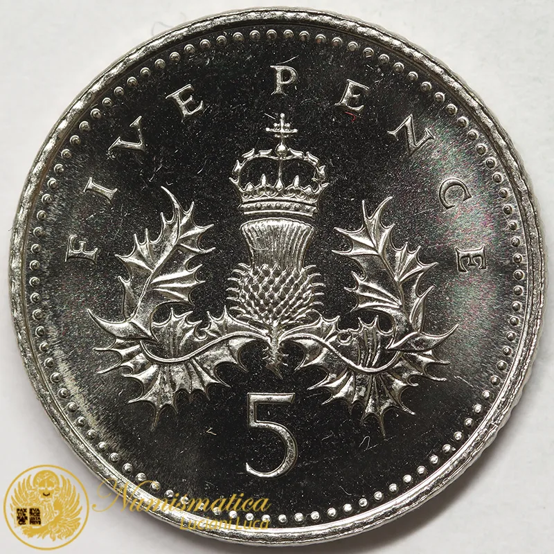 GRAN BRETAGNA 5 Pence 1994 Elisabetta II Fdc #7122