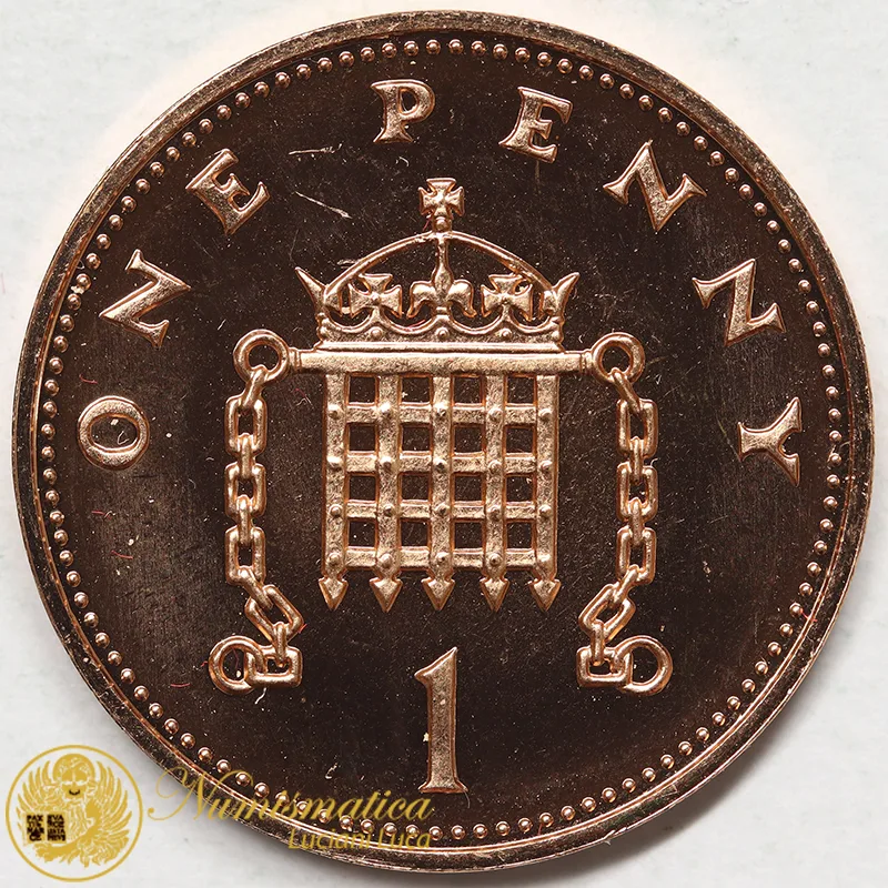 GRAN BRETAGNA 1 Penny 1990 Elisabetta II Fdc #7212