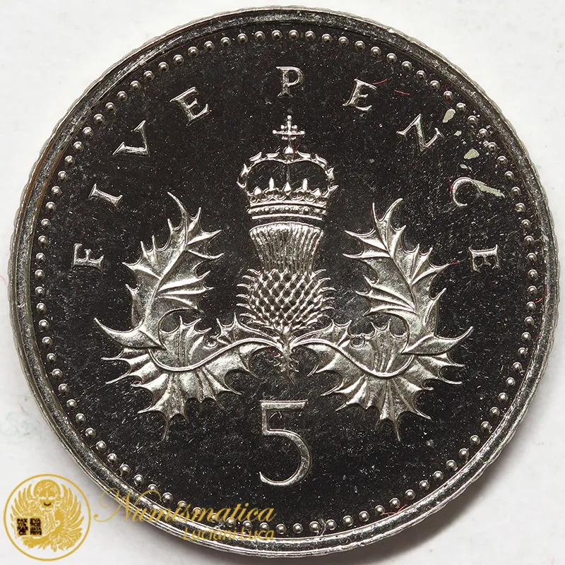 GRAN BRETAGNA 5 Pence 1991 Elisabetta II Fdc #7216