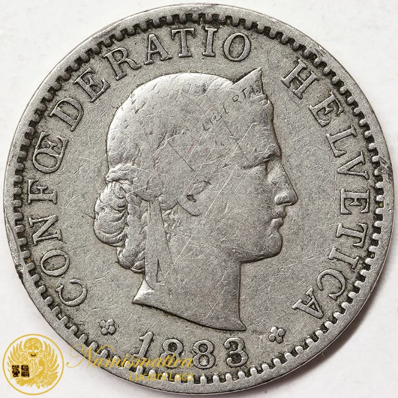 20 RAPPEN 1883 B SVIZZERA BB- #3679