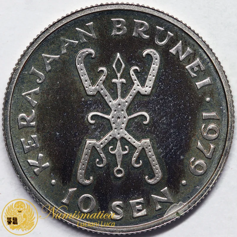 BRUNEI 10 Sen 1979 Proof #7508