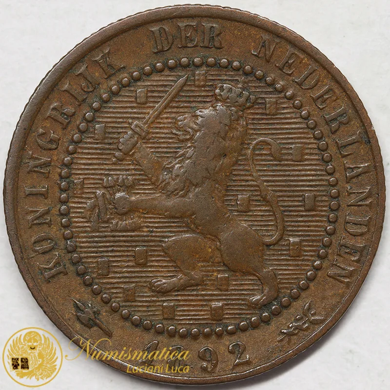OLANDA 1 Cent 1892 #7594