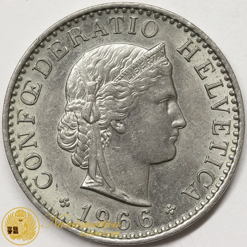 SVIZZERA 20 RAPPEN 1966 BB #3734