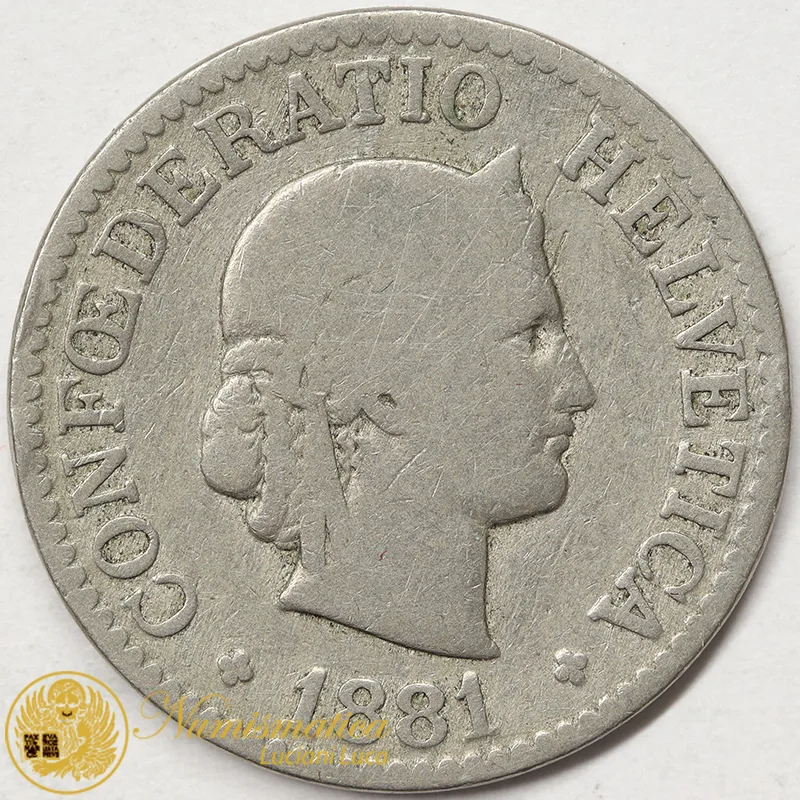 10 RAPPEN 1881 B SVIZZERA BB #3791