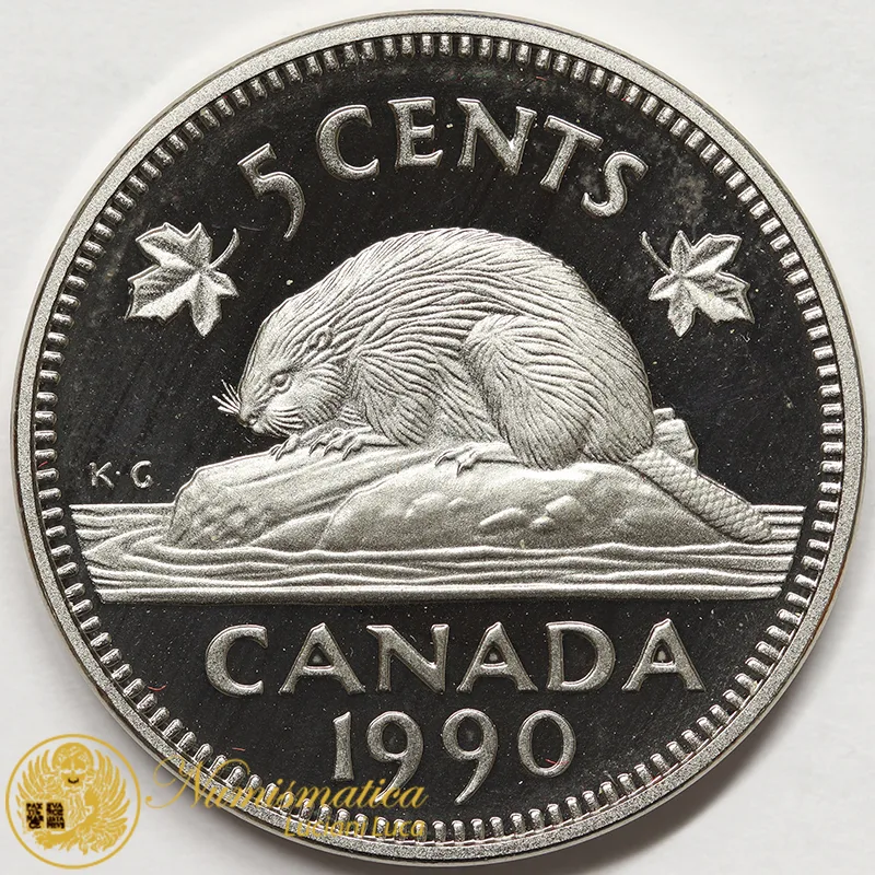 CANADA 5 Centesimi 1990 Proof #7886
