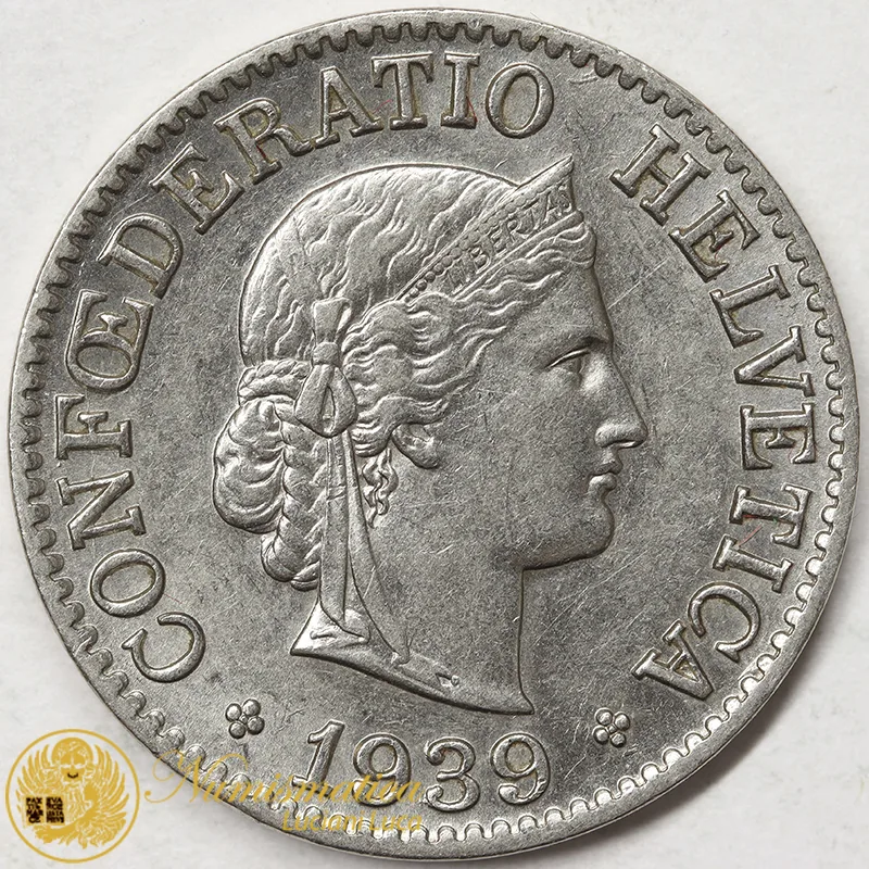 SVIZZERA 10 RAPPEN 1939 BB/Spl #3842