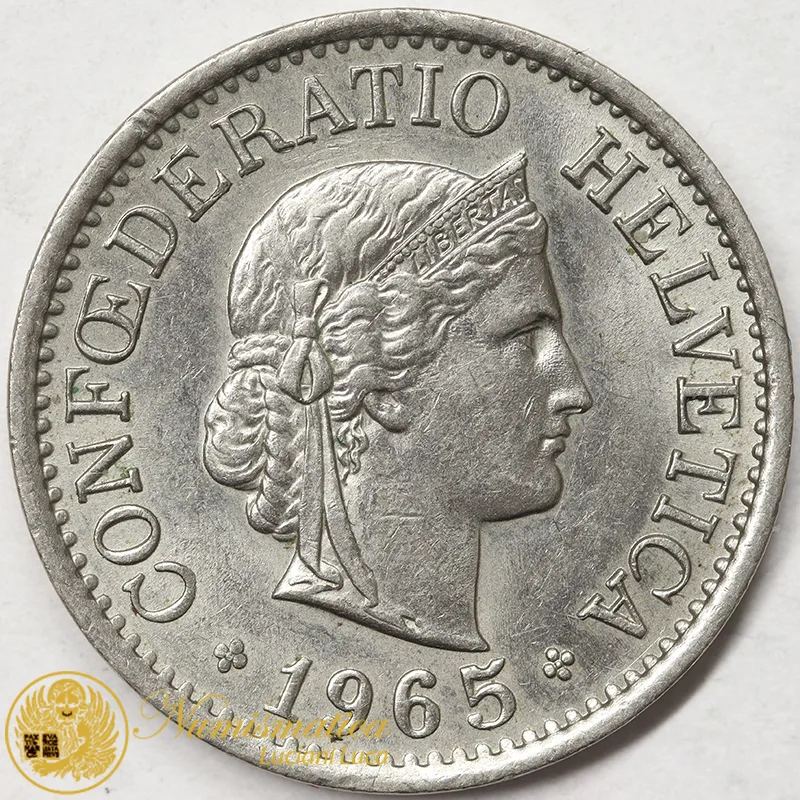 SVIZZERA 10 RAPPEN 1965 BB+ #3866