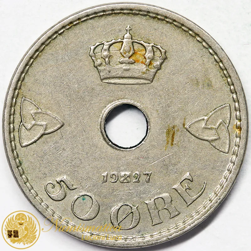 NORVEGIA 50 Ore 1927 #8306