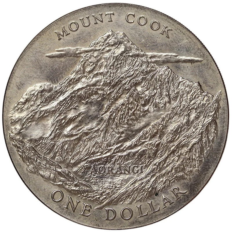 NUOVA ZELANDA 1 DOLLARO 1970 MONTE COOK Elisabetta II #598