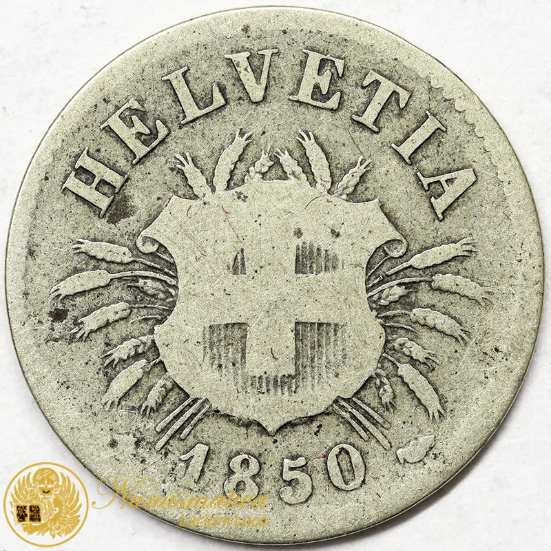 SVIZZERA 5 RAPPEN 1850 MB #3916