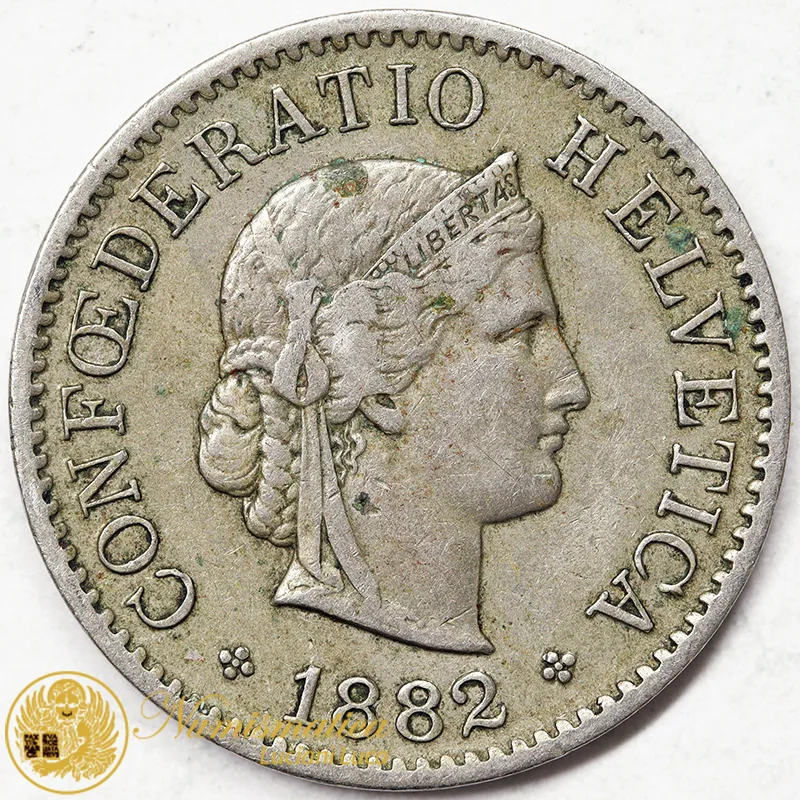 5 RAPPEN 1882 B SVIZZERA BB+ #3922