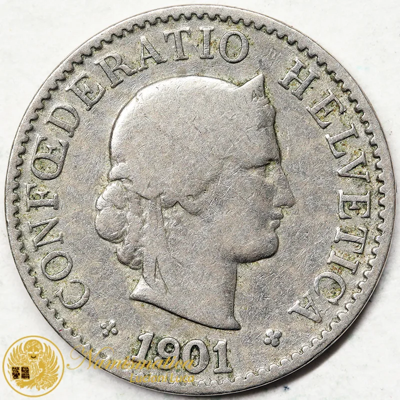 5 RAPPEN 1901 B SVIZZERA MB/F #3934