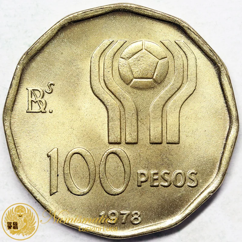 ARGENTINA 100 Pesos 1978 Mondiali Calcio Fdc §337