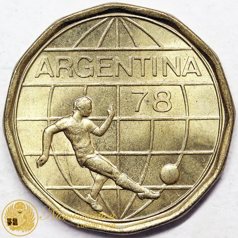 ARGENTINA 50 Pesos 1978 Mondiali Calcio Fdc §339