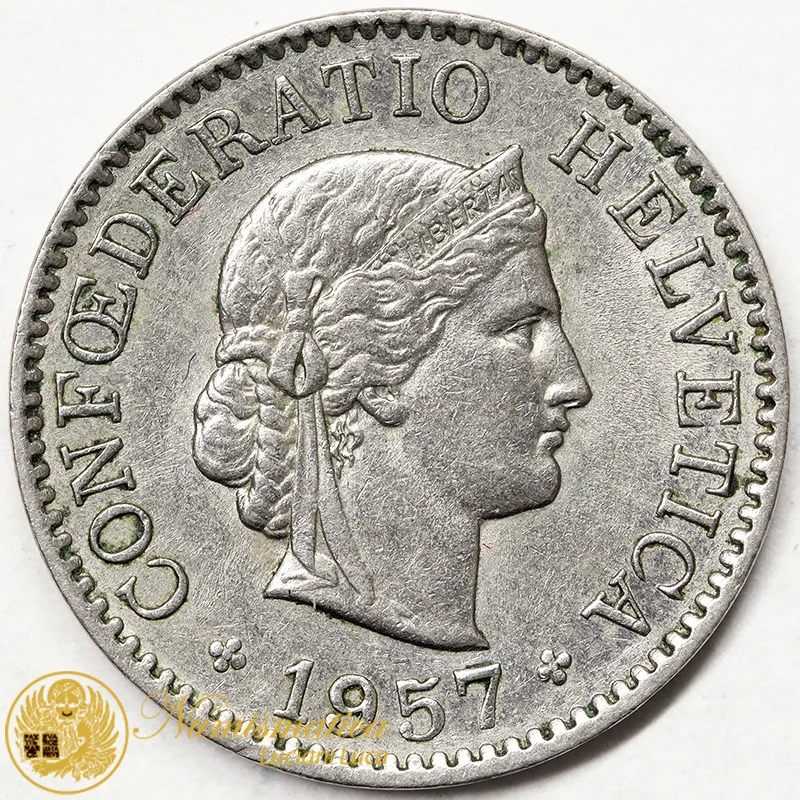 SVIZZERA 5 RAPPEN 1957 BB/Spl #3982