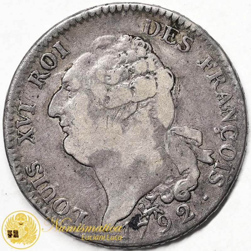 FRANCIA Luigi XVI Ecu 1792 A L’An 4 argento #199
