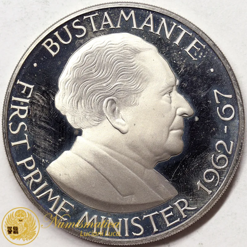 GIAMAICA 1 Dollaro 1973 Bustamante KM#57 Proof rame-nichel#1629
