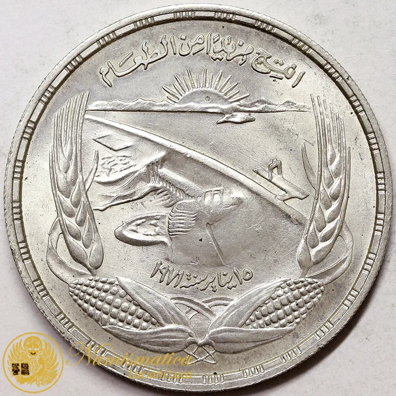 EGITTO 1 Pound 1973 FAO Diga di Assuan argento#1640