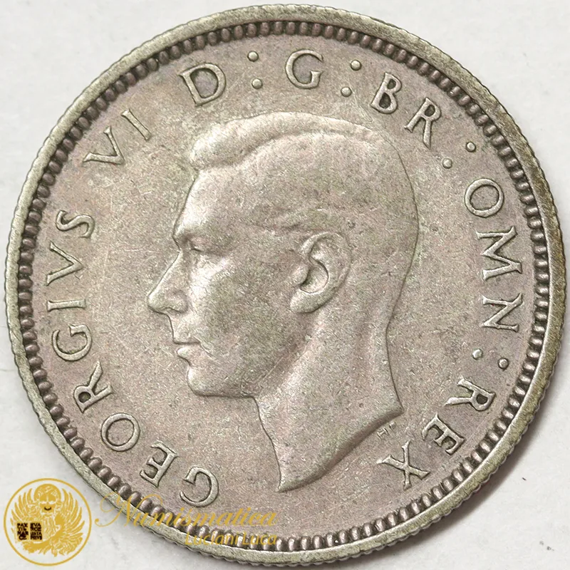 GRAN BRETAGNA  6 Pence 1941 Giorgio IV argento BB #1683