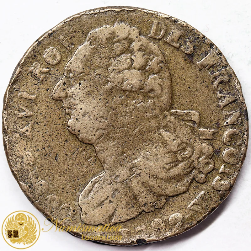 FRANCIA Luigi XVI 2 Sols 1792 W *Variante RARA #4153