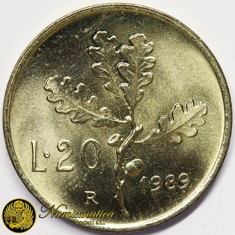 ITALIA 20 Lire 1989 Fdc da rotolino §388